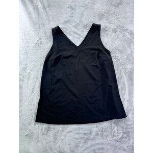 Eddie Bauer Tank Top Women's Small Black V-neck blouse